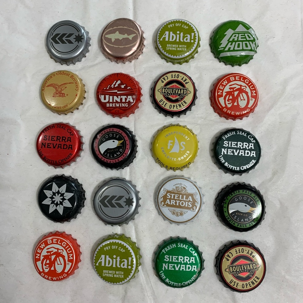Beer Bottle Cap Magnets 20 Refrigerator Magnet Sierra Nevada New Belgium